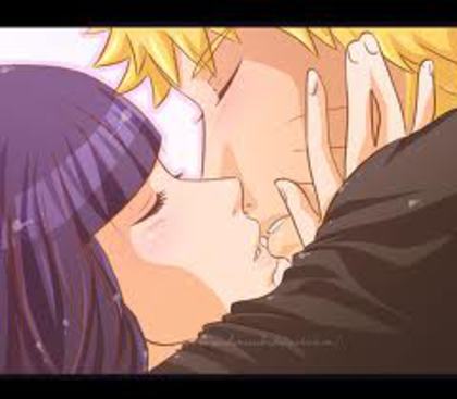 Hinata scapa umbrela si il  saruta pe Naruto.....