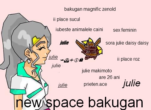 sister julie - julie new space bakugan