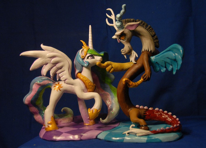 mlp___celestia_and_discord_sculpture_by_miki_-d4osx2m - Pony girl