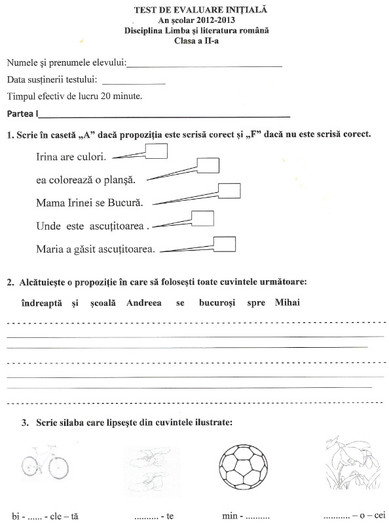 test ev.lb.rom-1 - PAGINA INVATATORULUI-Rezultate evaluare limba romana