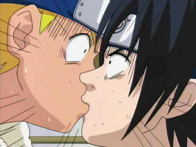 naruto and sasuke kiss
