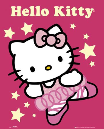 lgmp0991+pretty-pink-ballerina-hello-kitty-mini-poster - poze hello kitty