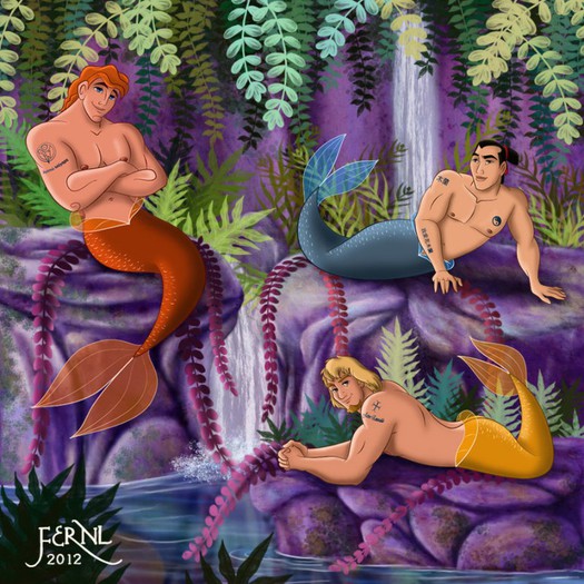 mermen_princes_3_by_fernl-d4n2z41 - PRINTESE DISNEY
