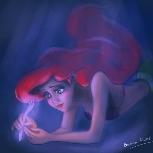 ariel_painting_by_bambi_killer-d5he1cg - PRINTESE DISNEY
