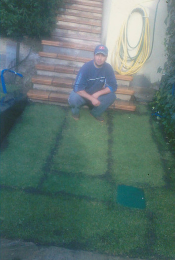 role de gazon montat