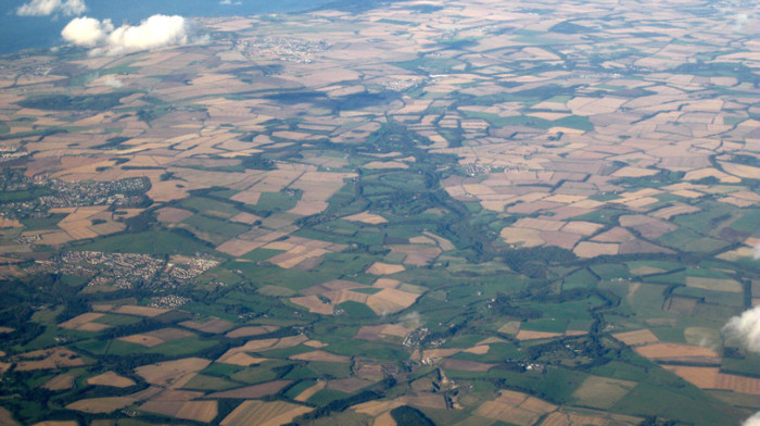 Scottish Lowlands from the air