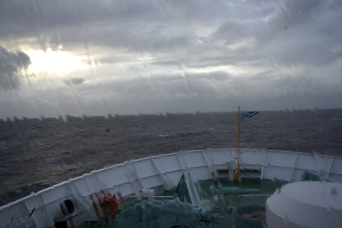 on the ferry