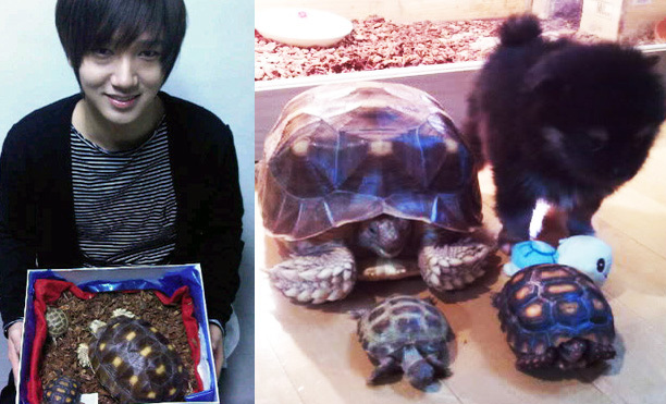 YeSung cu testoasele si catelul lui - membri super junior si animalutele lor