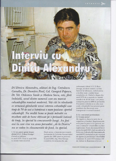 Articol aparut in revista Porumbelul Voiajor - Articol aparut in revista Porumbelul Voiajor