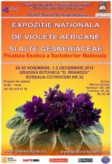 Afish_20121129 - A - 29 Noiembrie - 2 Decembrie 2012 - Expozitie de Violete Africane si alte Gesneriaceae - Gradina B