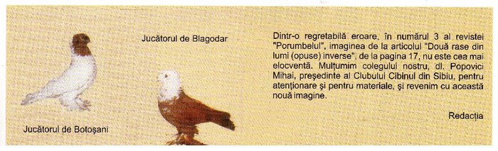 nr_3 - Jucator de Blagodar - articole din revista Porumbelul