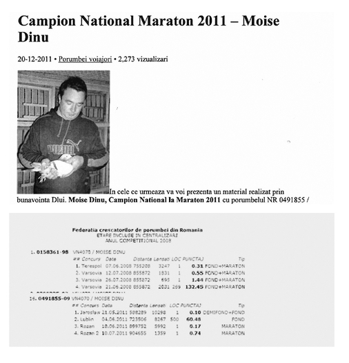 Campionul "Champions-League"FCPR; Moise Dinu;Campion Fond 2008, Maraton 2011(cu por.tata-fiu...61/55!Campion 2012 Fond si loc 1 Maraton(Olimpic)!si istoria continua...Campion Fond si As Fond,2014!
