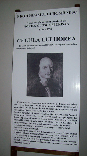 100_3059 - Celula lui Horia de pe poarta a treia a cetatii Alba Iulia