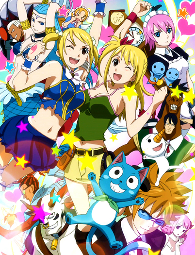 Lucy_and_Celstial_spirits - fairy tail