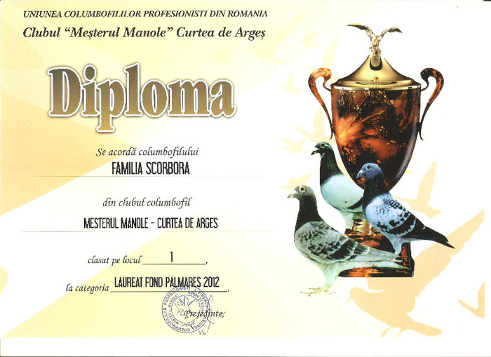 9A311371 - DIPLOME SI CUPE OBTINUTE 2012