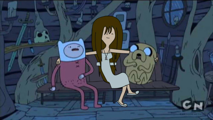 Amy:Apoi i-am scos ochii! Finn:Pe bune? Jake:Scarbos!