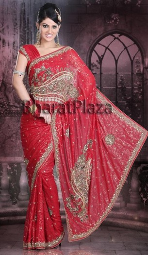 Sizzling-Red-Saree