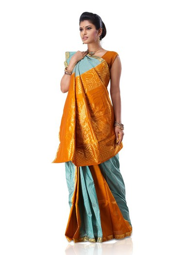 light-blue-striped-pure-silk-saree