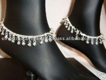 SILVER_tone_JINGLE_Bells_CHAIN_payal_ANKLETS