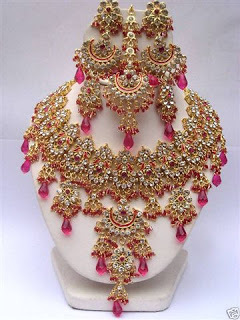 Bollywood_Indian_Bridal_Indian_Kundan_Necklace_Set_Jewellery - Seturi de bijuterii