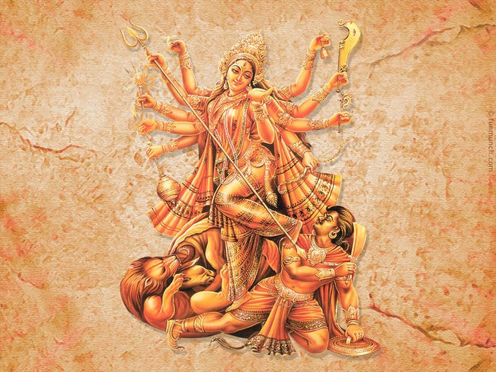 durga-killing-mahisasur - Durga Puja