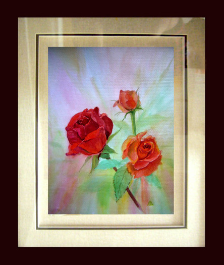 Roses4_rama - Desene acuarela