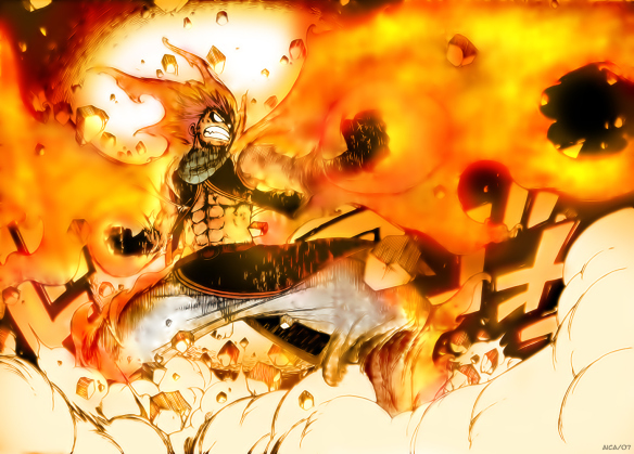 natsu_color_wallpaper_by_aica_by_aicatipaue - Fairy Tail