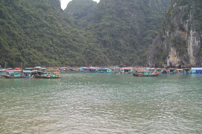 sate plutitoare - Vietnam - Hua Long Bay