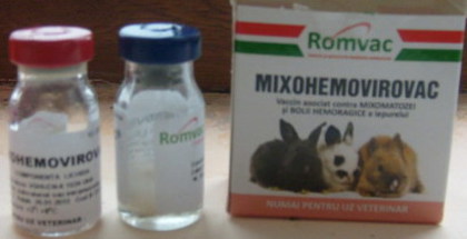 VACCIN ROMVAC; Preventiv pentru mixomatoza si boala hemoragica
