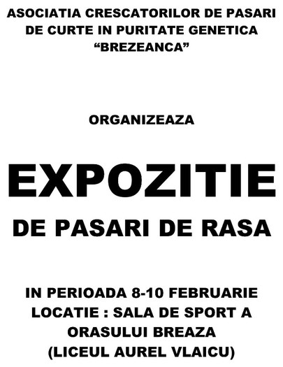 EXPOZITIE BREAZA; Va Asteptam
