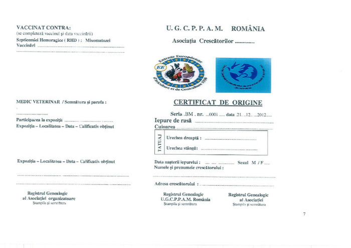 7 - 4 Regulament Registru genealogic al UGCPPAM ROMANIA