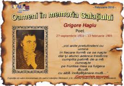 "Cu ei ne mandrim" poetul Grigore Hagiu