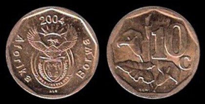 10 cent, Africa de Sud, 2004 - Africa