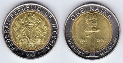 1 naira, Macaulay, 2006, 704 - Africa