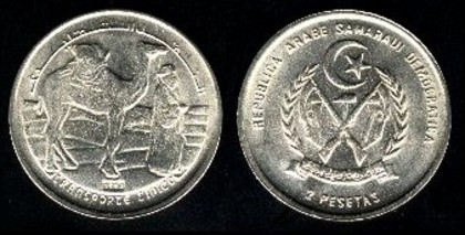 2 pesetas, 1992, Saharaui, 284 - Africa