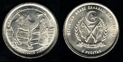 5 pesetas, 1992, Saharaui, 285 - Africa