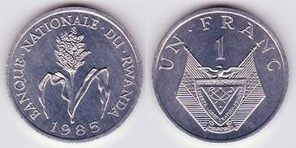 1 franc, 1985, 728 - Africa
