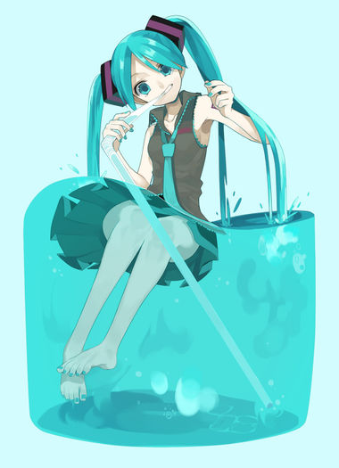 58 - Anime - Blue Hair