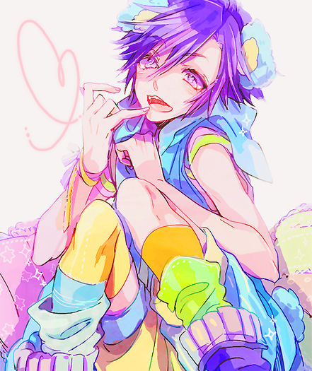 tumblr_lv2qf3g6KF1r21413o1_500_large - Anime - Purple Hair
