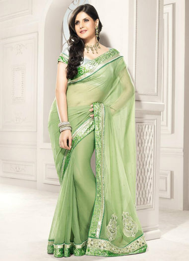 pastle-green-chiffon-embroidered-partywear-saree-G3-LS5935-large-1 - ZARINE KHAN 1