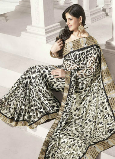 white-faux-georgette-embroidered-party-wear-saree-G3-LS4640-large-1 - ZARINE KHAN 1