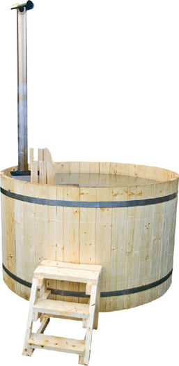 Hot Tub - cu soba submersibila 1 - Ciubar din lemn pentru baie - hottub