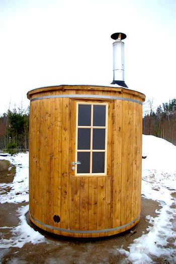 Sauna Barrel verticala