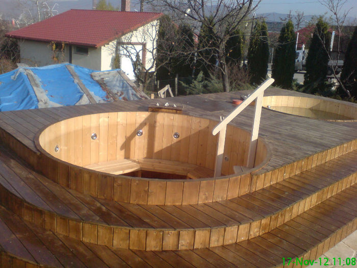 Jacuzzi dublu din lemn - JACUZZI din lemn  HOTTUB-SPA - ciubar