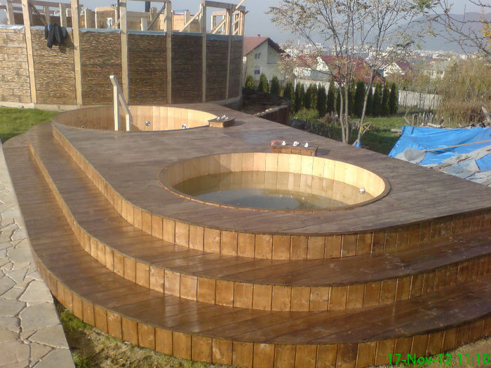 Jacuzzi dublu din lemn 3