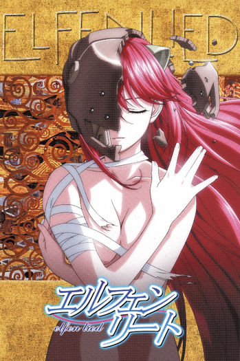 yande.re 66836 armor bandages breast_hold cleavage elfen_lied horns lucy naked screening - Lucy