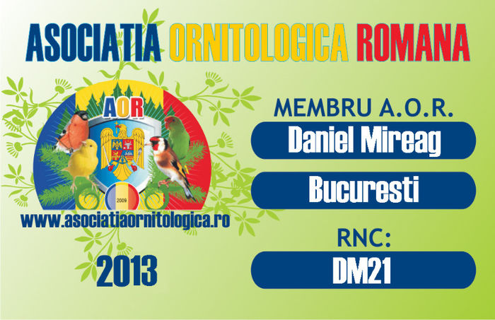 Legitimatie_2013_DM21 - ASOCIATIA ORNITOLOGICA ROMANA