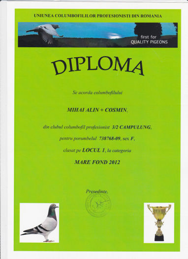 Loc 1 MARE FOND - Diplome 2012