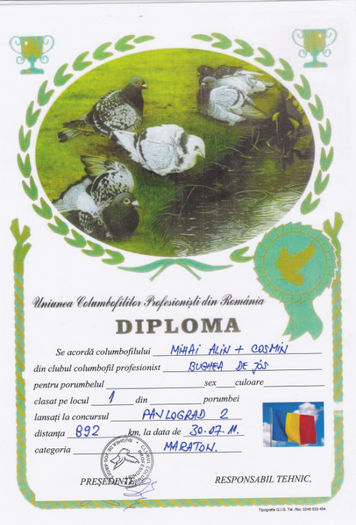 Loc 1 Pavlograd 2 crescatori - Diplome 2011