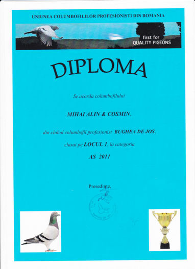 Loc 1 AS crescatori - Diplome 2011